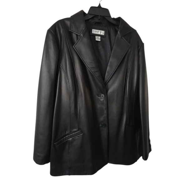 Preston & York Genuine Lamb Skin Leather Coat/ Jacket Buttery Soft Size 3X Black - Picture 10 of 16